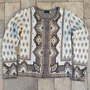 Cute Paisley Bohemian Grandma Sweater